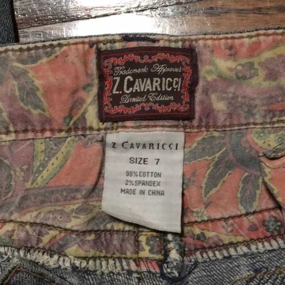 Vintage Z. Cavaricci Stone Wash Denim Y2K Women's Jeans Size 7 - Picture 7 of 11